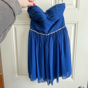 A. Drea Dance/ Homecoming Dress Royal Blue Pearl Waist